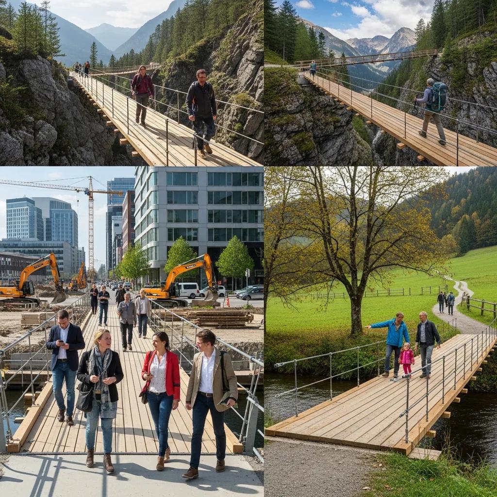 Diverse applications of stress laminated timber bridges in urban and rural settings